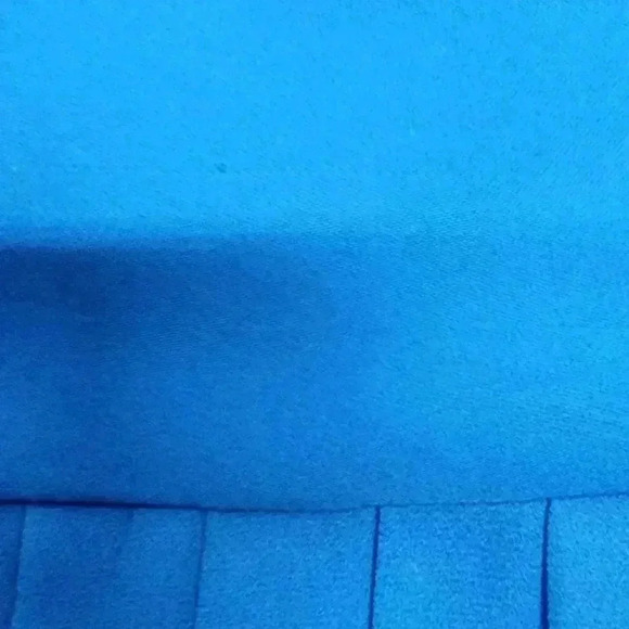 CHICO'S SIZE 2 (Large) Turquoise Pleated Back Button Down Blouse - Picture 7 of 11